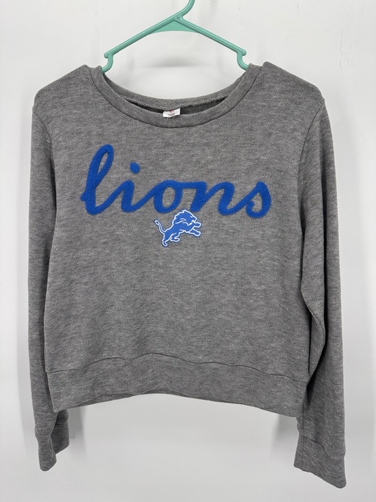 NFL Tops - Detroit Lions Sweatshirt Womens Large Grey NFL Football Crewneck Shirt